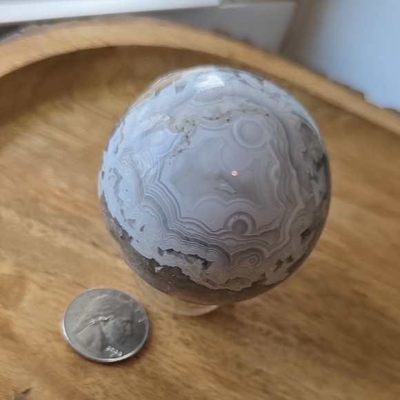 Agate Geode Sphere - Picture 4 of 10